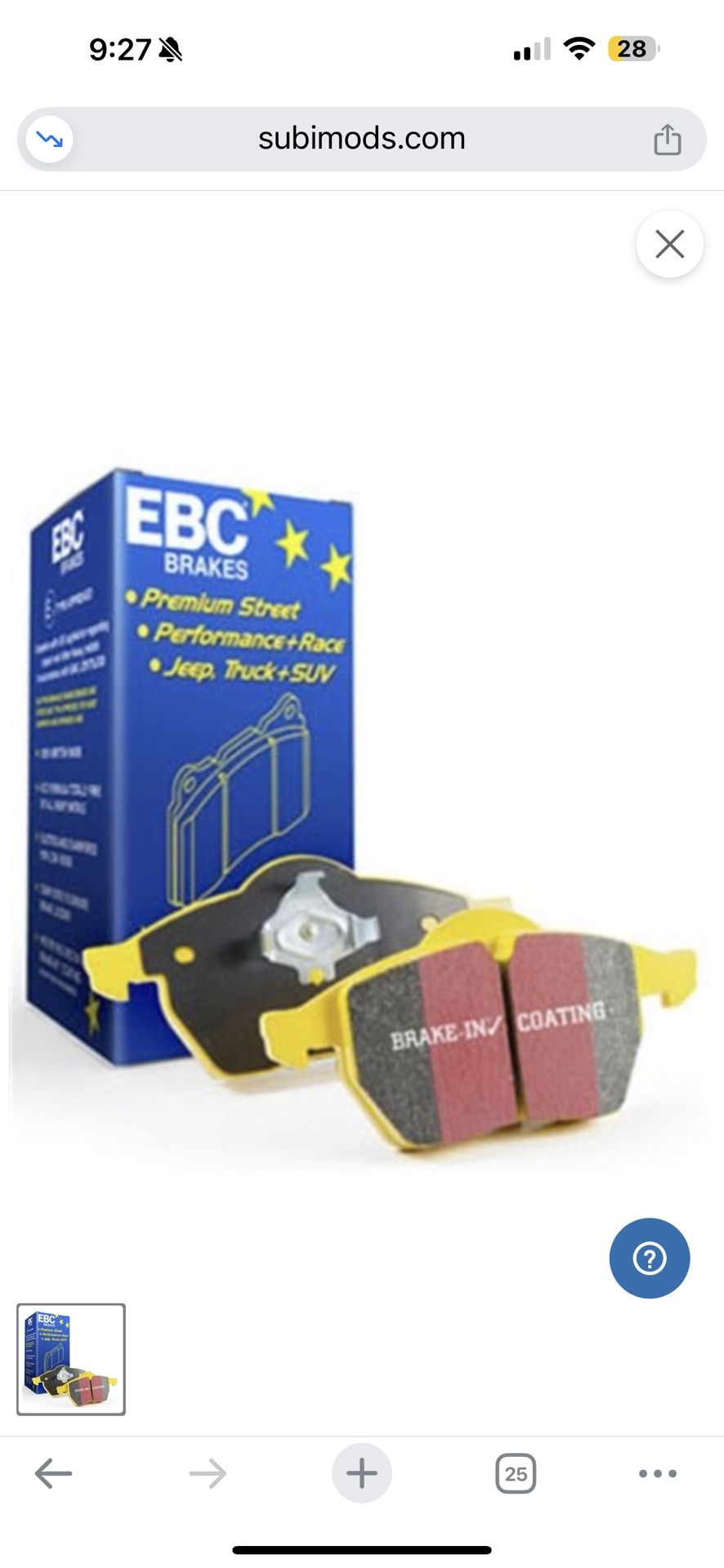 WRX Brake Pads 2022 - 2024