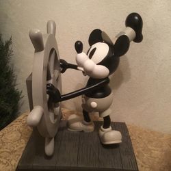Disney Steam Boat Willie Mickey Mouse 85th Anniversary Large Figure RARE