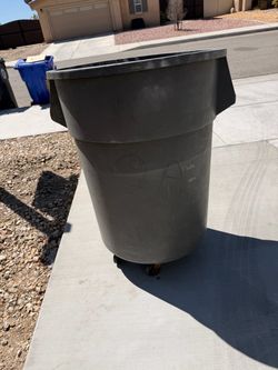 rolling trash can