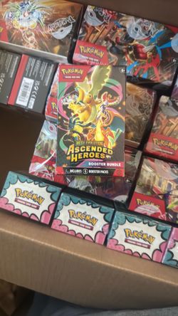 Ascended heroes booster bundle.  8 on hand.  $80 each