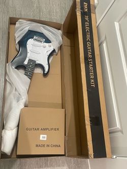 LYX PRO 39” ELECTRIC GUITAR STARTER KIT (BLUE) “NEW”