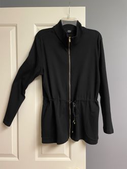 Jones New York Black Zipper Jacket, XL women