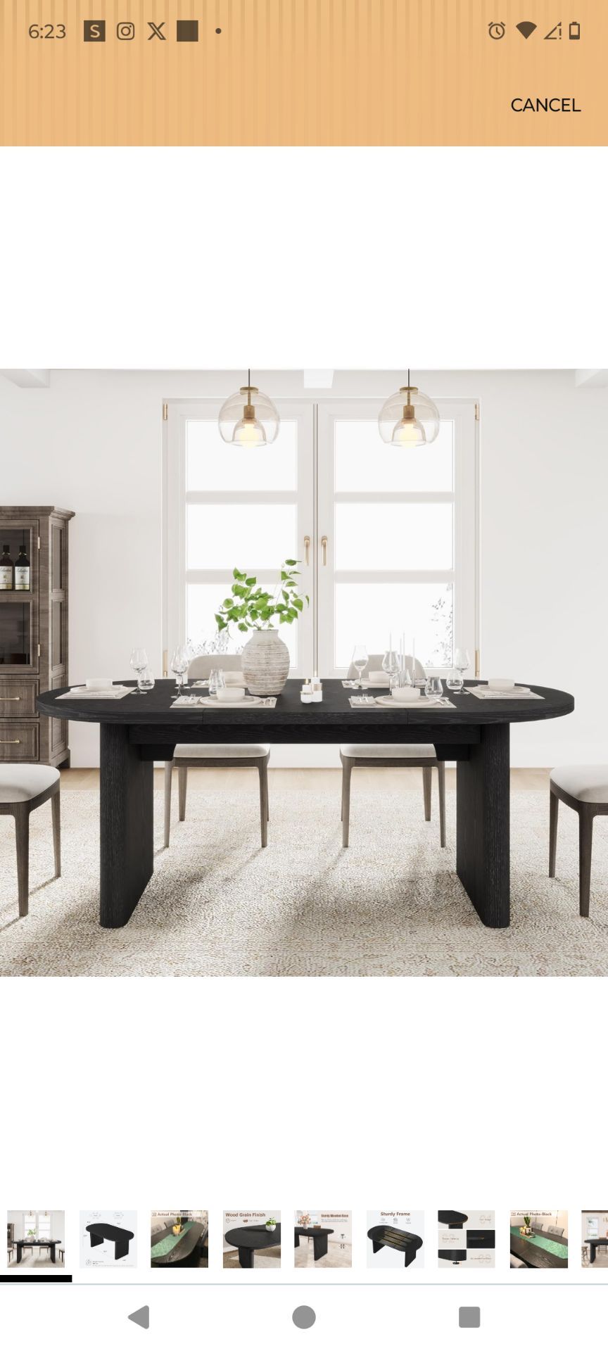 Brand New in box modern xl dining table!!!