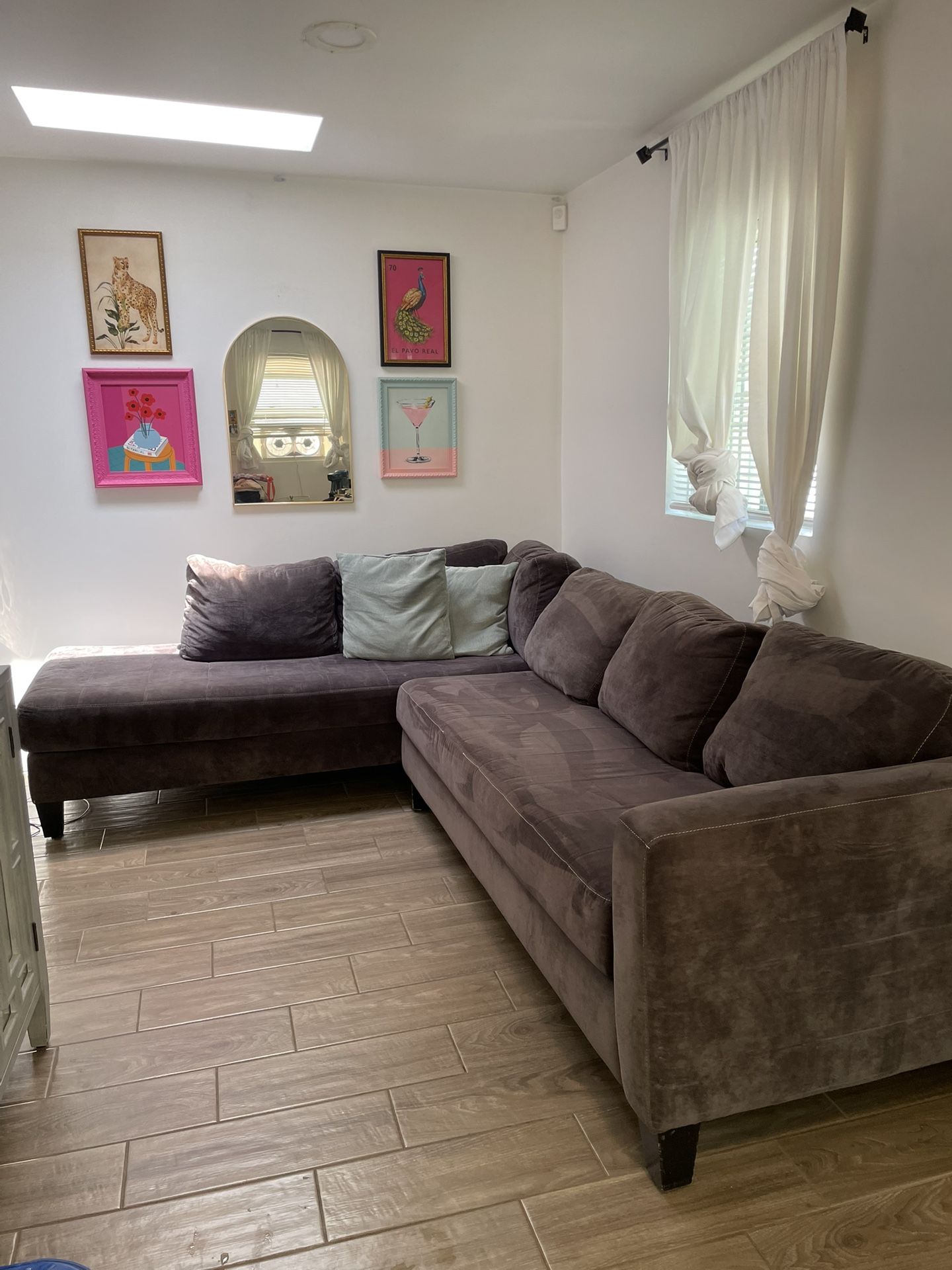 L Shaped Couch - Dark Gray