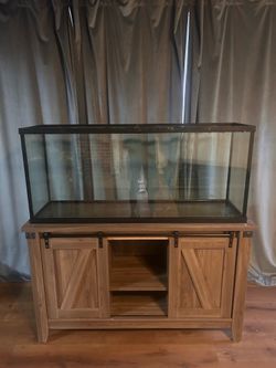 55 gallon fish tank with stand