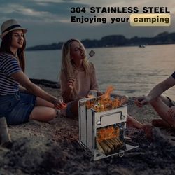 New Camping Stove - Portable Stainless Steel with Storage Bag