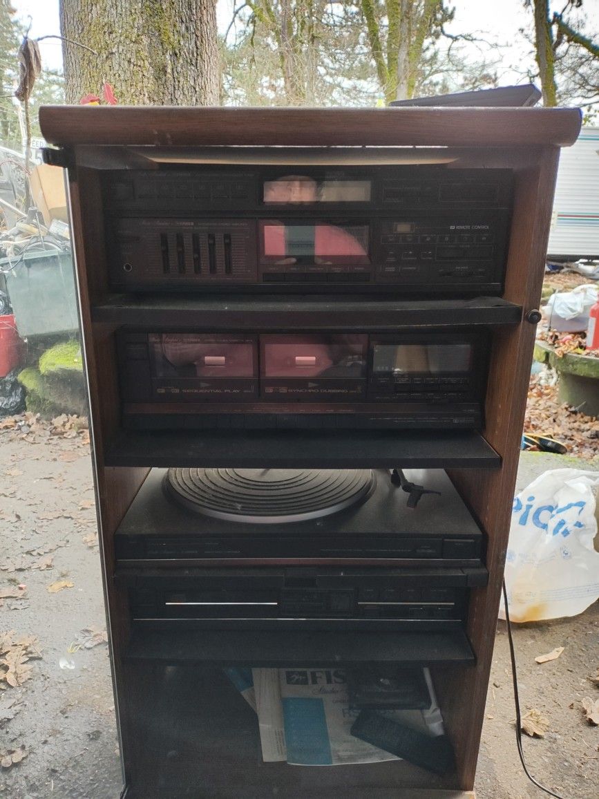 Stereo System With CD, Tape, Album And Receiver