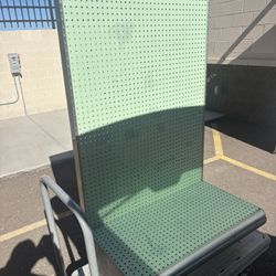 Vintage 1960s Gondola Shelving Peg Board Art Deco Steel Frame 