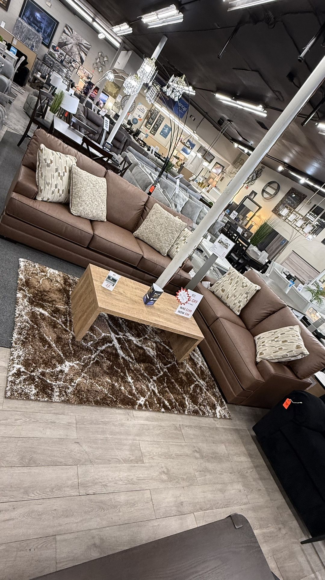 Brown Leather Sofa And Loveseat