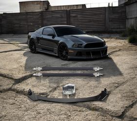 For Ford Mustang Front Rear Bumper Lip Spoiler Body Kit Splitter