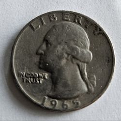 1965 Washington Quarter No Mint Mark Error Rare (Circulated) Good Condition