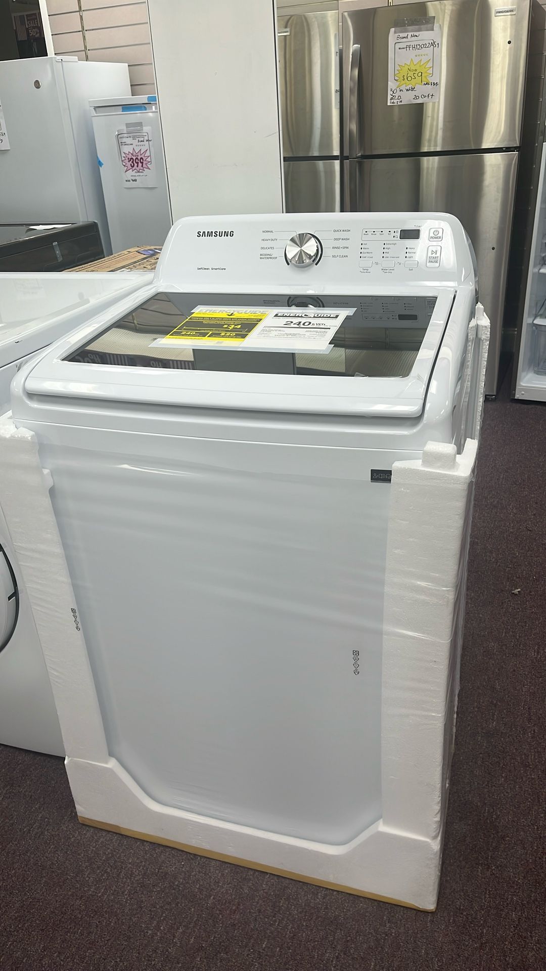 Washer Top Load New Open Box And Scratch And Dents