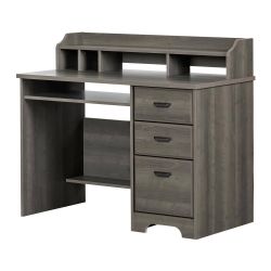 South Shore 44.75 in. Gray Maple Rectangular 3 -Drawer Computer Desk with Hutch Still In Box