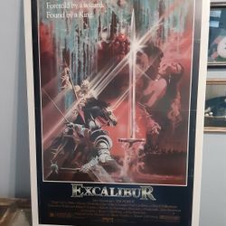 Original  vintage 1981 "Excalibur" movie poster