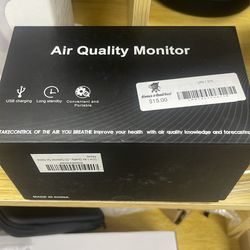 AIR Quality Monitor with charging cable