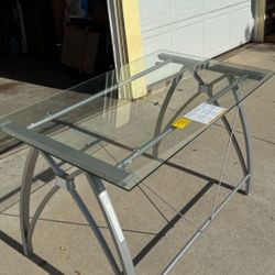 Realspace® Vista 48 Glass Computer Desk, $140