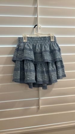 Blue Flowy Mini Skirt