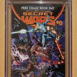 Free Comic Book Day Secret Wars 0 (Signature Series CGC 9.6) NM+ (2015)


Signed by Chris Eliopolous, Jonathan Hickman C.B Cebulski