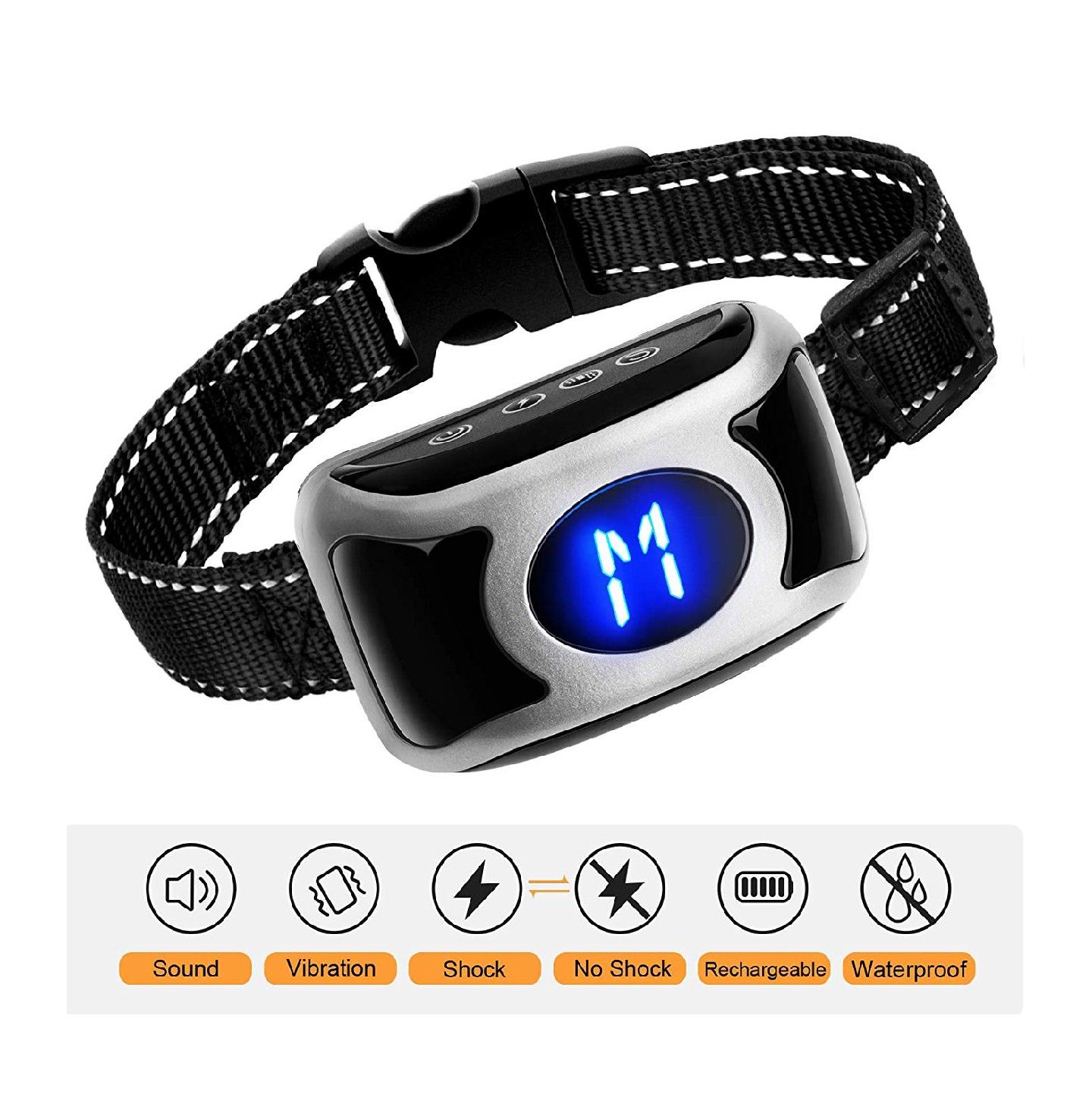 rechargeable anti bark dog collar