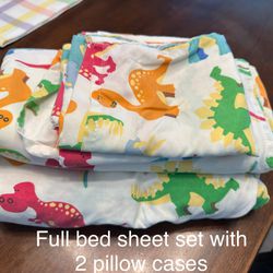 Full Bed Sheet Set With 2 Pillow Cases