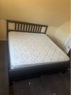 King size bed and mattress
