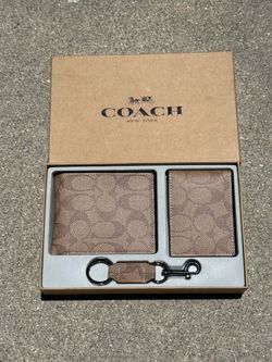 Coach Boxed 3-in-1 Wallet Gift Set in Signature Canvas.