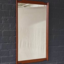 Mid-Century Modern Walnut Wall Mount Mirror, c.1960's - Delivery Available 