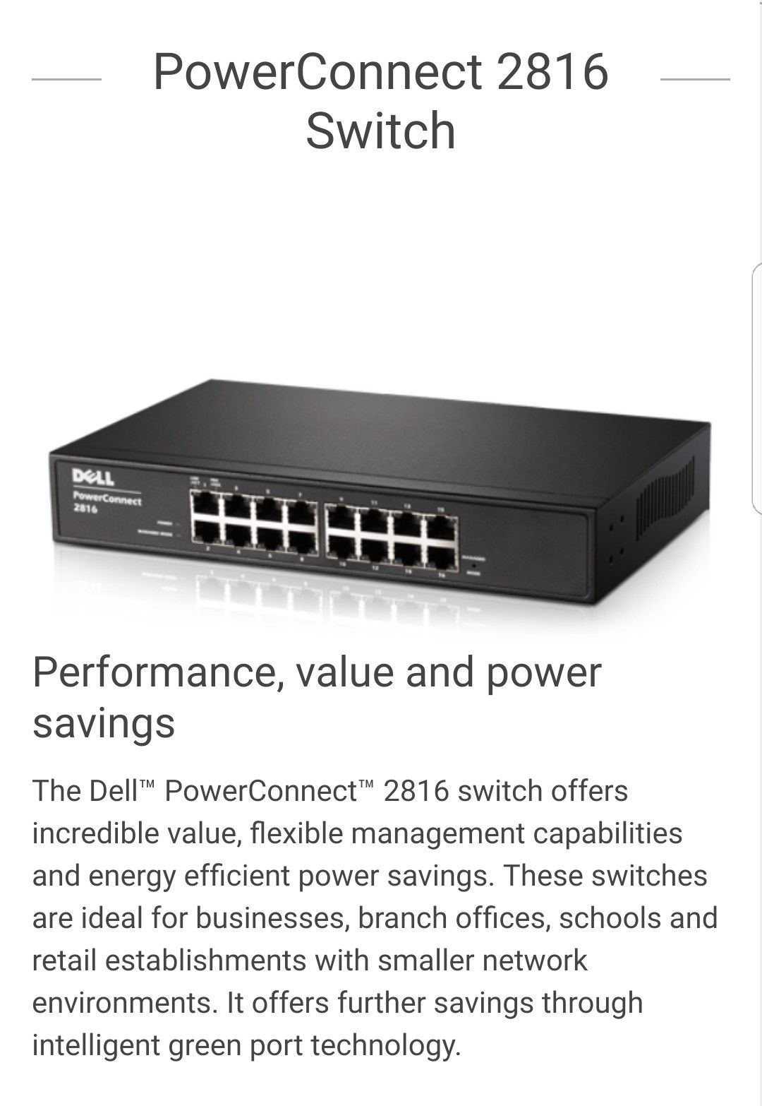 Dell PowerConnect 2816 Network switch