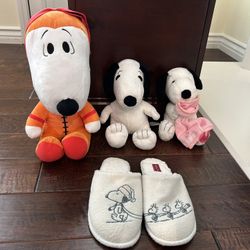 Snoopy Stuffed Animal and Slippers