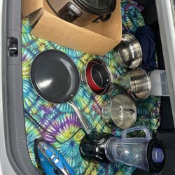Pots Pans Crock Pot Blender Iron 