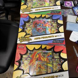 Pokemon Ascended Heroes MEGA EMBOAR ex, MEGA FERALIGATR ex, MEGA MEGANIUM eX