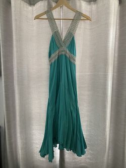 Armani exchange Long Turquoise/silver Long Dress Size 2