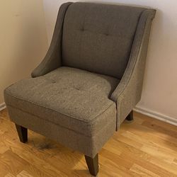 Gray Cushy Accent Chair 