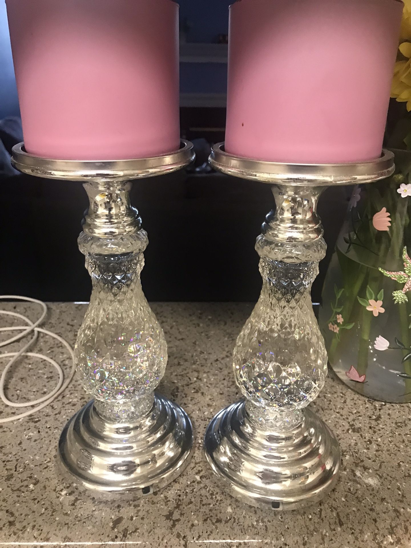 Bed Bath & Beyond Swirling Glitter Light Candle Holder 🕯🕯