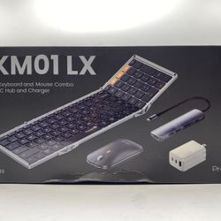ProtoArc Foldable Keyboard and Mouse XKM01 LX Portable Wireless Mouse 6-in-1 USB