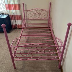 Twin Size Bed Pink