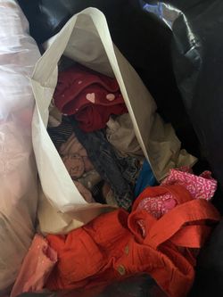 A HUGE BAG OF GIRL BABY CLOTHING