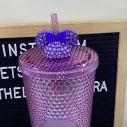 Purple Minnie Straw Topper