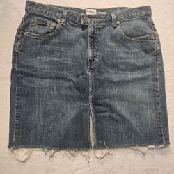 Calvin Klein Pencil Skirt Faded Blue Wash Denim Women's Size 14