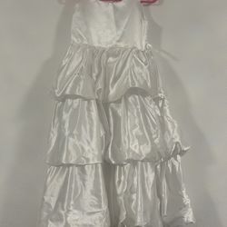 White Wedding Flower Girl Dress For Girls