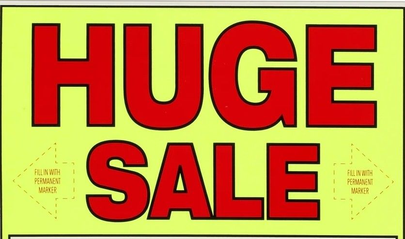 50% OFF - Huge Yard Sale!