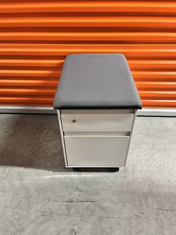 Steelcase File Cabinet/cushioned bench