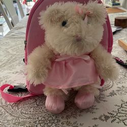 Teddy Heavy Velor Childs Back Pack 