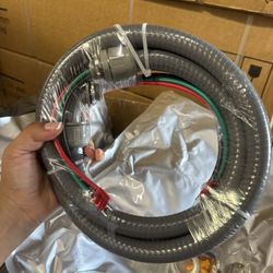 6FT 10/3 Electrical Whip for AC Condenser / Heat Pump – New