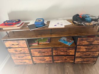 Wooden dresser with 12 drawers