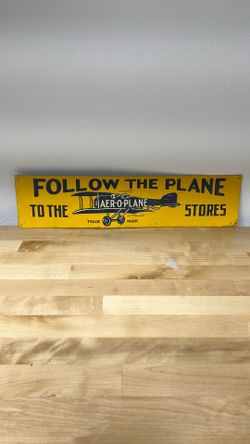 **ORIGINAL** Aer-O-Plane Tin Sign