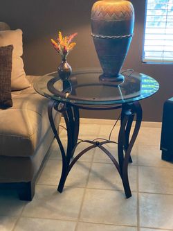 Glass Top Coffee Table and End Table Set