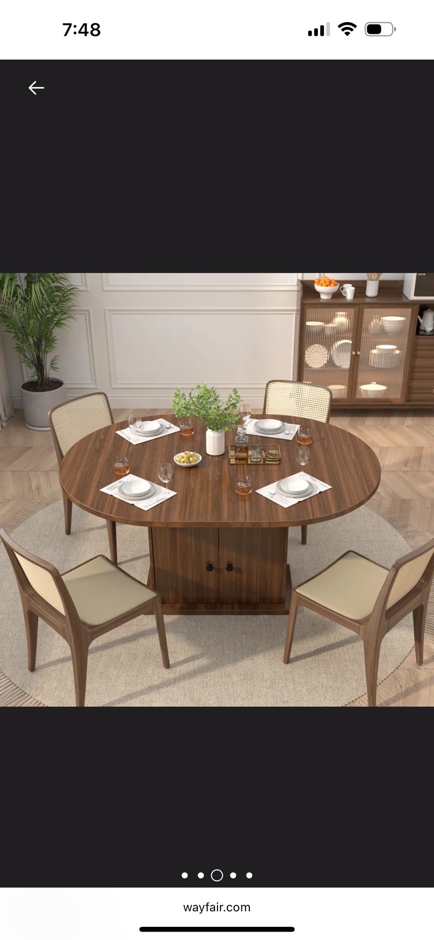 ‘Negotiable’ 59 Inch Extendable Dining Table