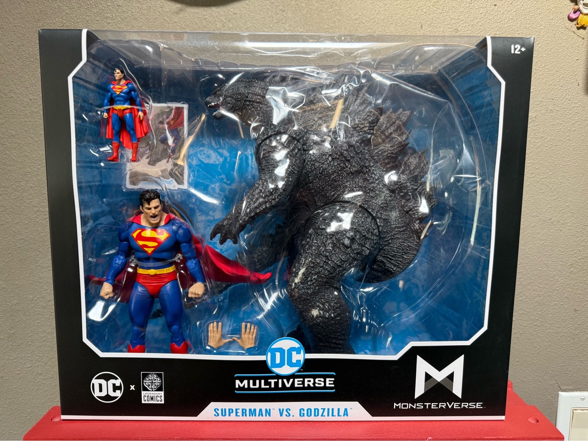 McFarlane Superman & Godzilla figures