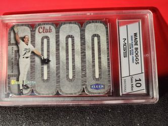 2000 Fleer Club 3000 Wade Boggs HOF Devil Rays DIE-CUT MGS 10 GEM MT